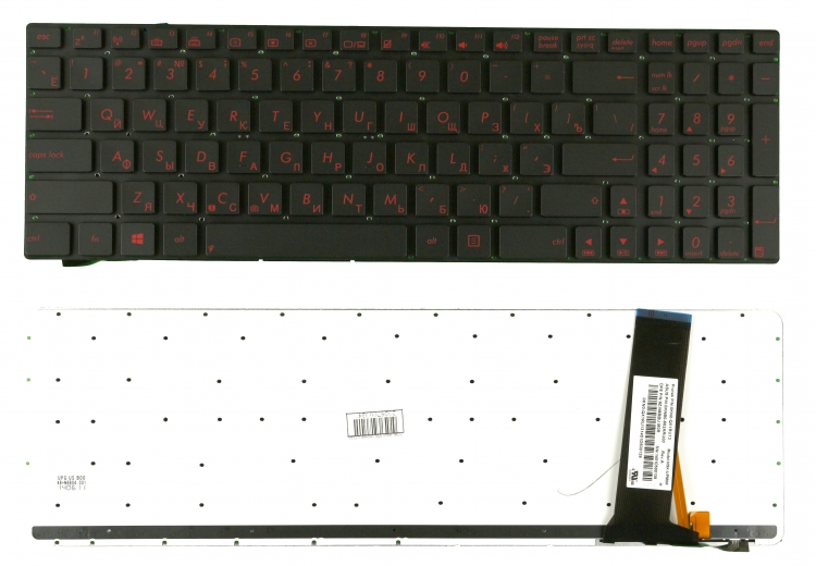 Клавиатура Asus G56 N56 N76 с красной подсветкой