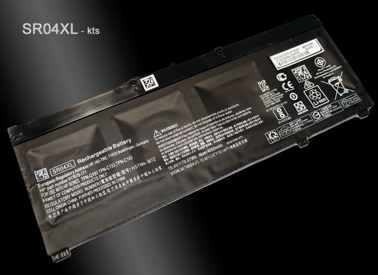  HP Omen,  SR04XL  15-DC 15-CE 15-CX 15-CB 17-CD 17-CB 15.4V 4550mAh 70.07Wh