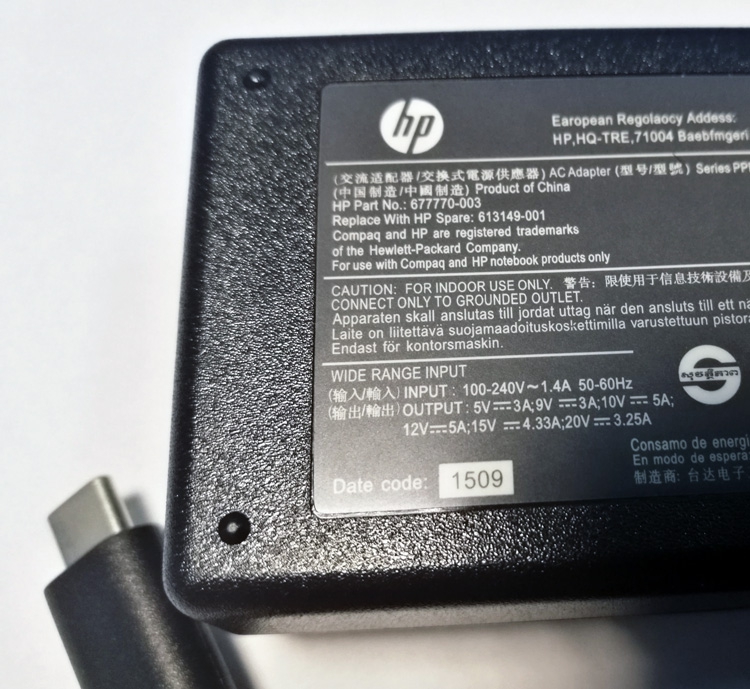 Блок питания HP L04650-850 15V 4.33A 65W Type-C для  EliteBook 830 G8 835 G7 840 G7 840 G8
