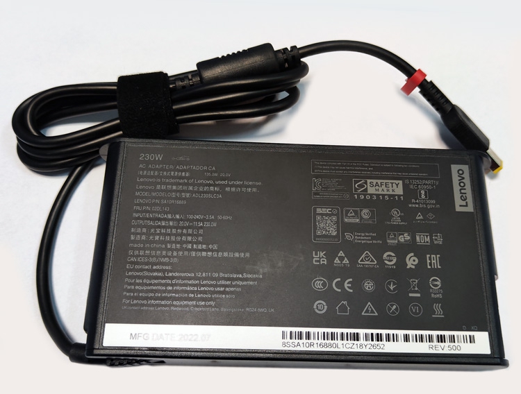   adl230nlc3a 20V 11.5A Square pin  Lenovo Legion y920-17ikb y740-15ichg y740-17ichg 230W