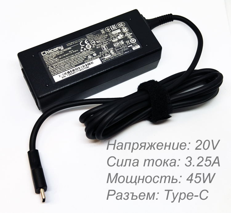   Chicony A18-045N1A 20V 2.25A Type-C  Acer Spin 7 SP714-51 N16Q12 N16Q10 N20C7