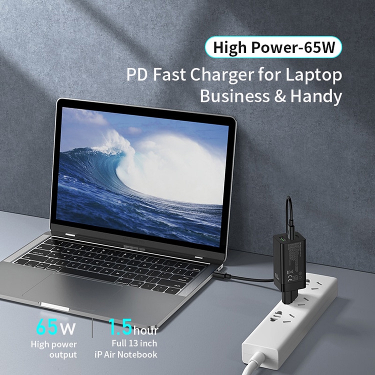    Awei 65W 2Type-C + 1USB  High Powered PD9