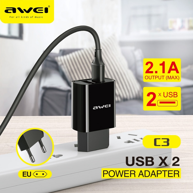    2,1A 2USB   Awei C3