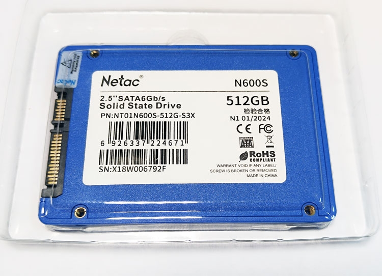 Netac 512   SSD- N600S NT01N600S-512G-S3X