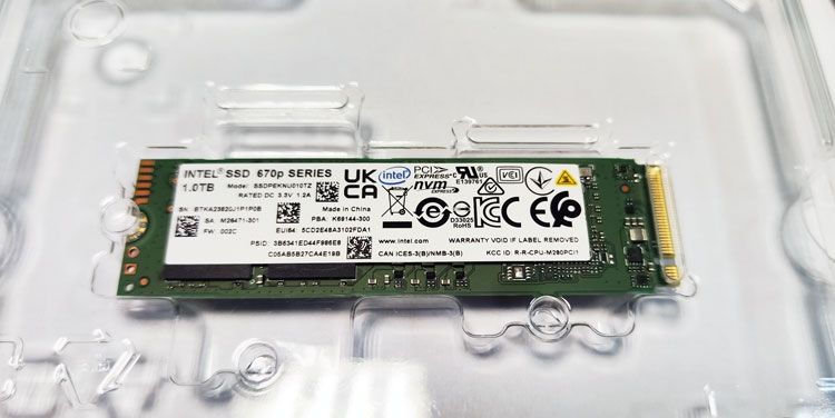 SSD- Intel 1000  N670p SSDPEKNU010TZX1 M.2-NVMe  1TB