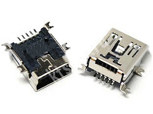 Разъем Mini USB B 5pin гнездо SMD (на плату)