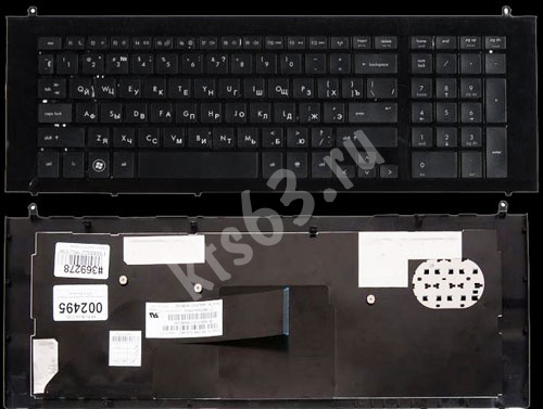 Клавиатура для ноутбука HP ProBook 4720s черная с рамкой