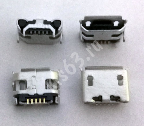 Разъем Micro USB B мама 5 pin на плату