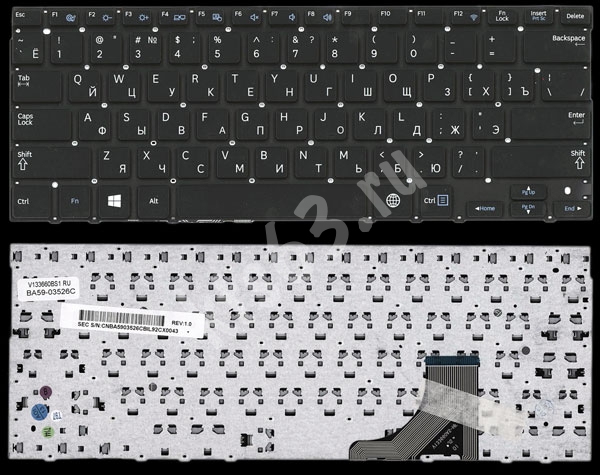 Клавиатура Samsung NP530U3B NP535U3С NP530U3C